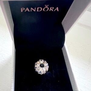 Pandora Clear and Blue Sparkling charm.